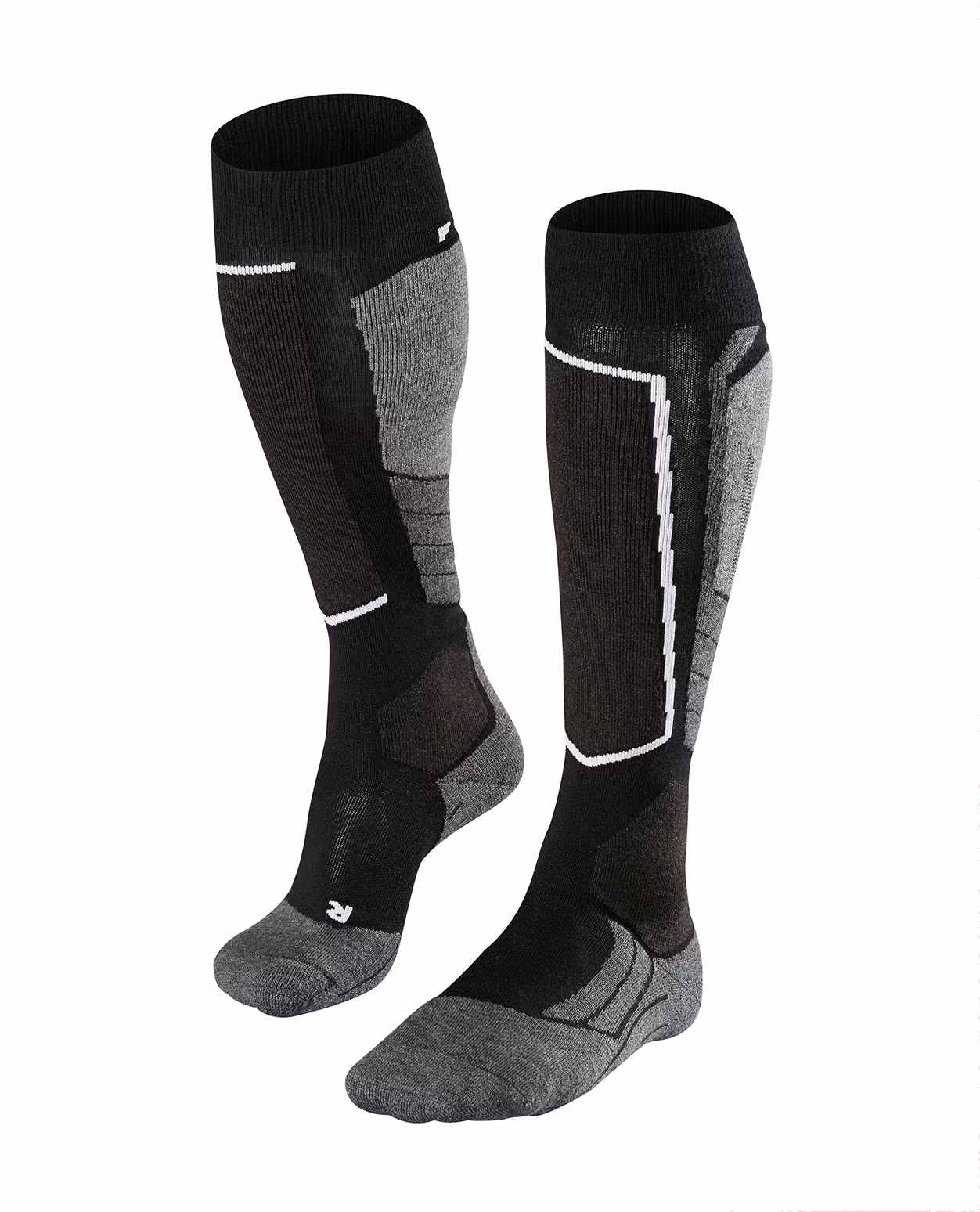 FALKE SK2 Intermediate Wool Men Skiing Knee-high socks - Black-Mix