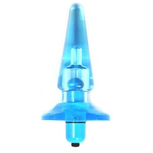 Kristallblå buttplug vibrator