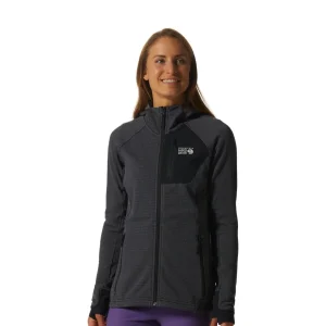 Mountain Hardwear W Polartec® Power Grid Full Zip Hoody - Blue Slate Heat
